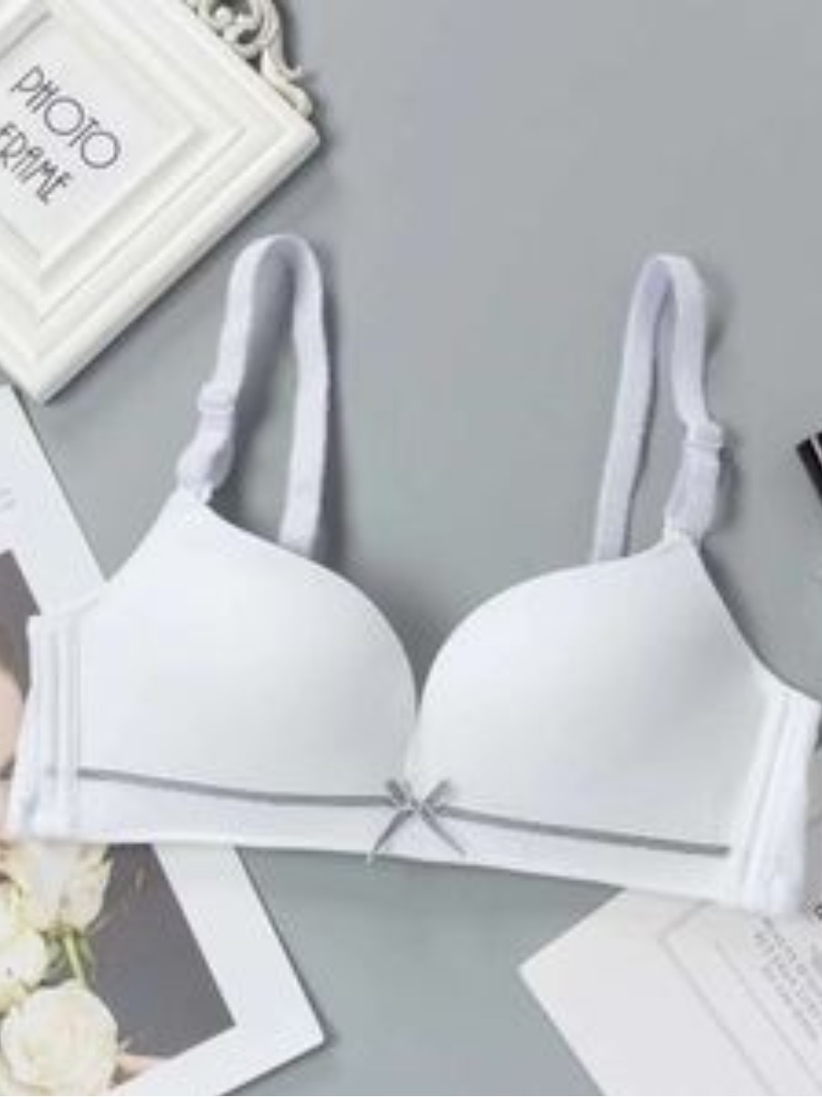 

LW SXY Bow-tie Decoration White Bra