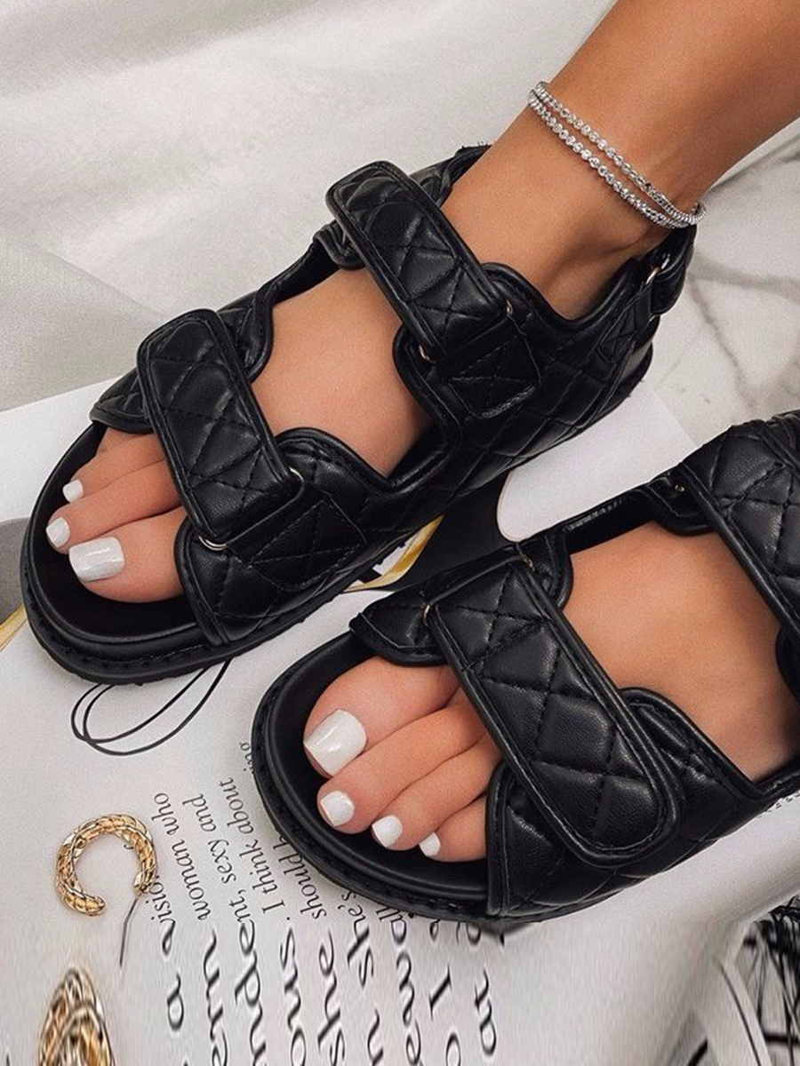 

Lovely Street Quilted Slide Black Sandals