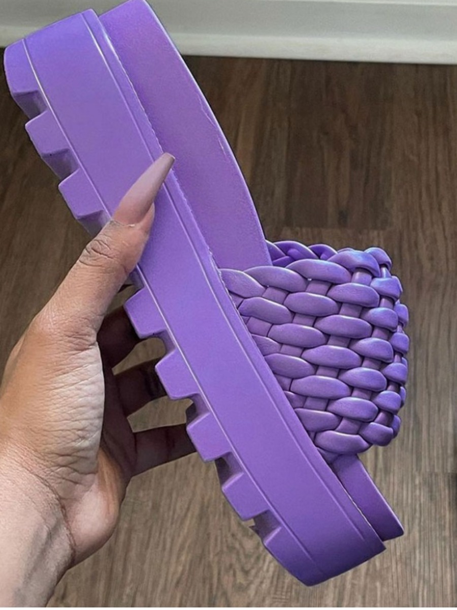 

LW Casual Woven Purple Platform Shoes