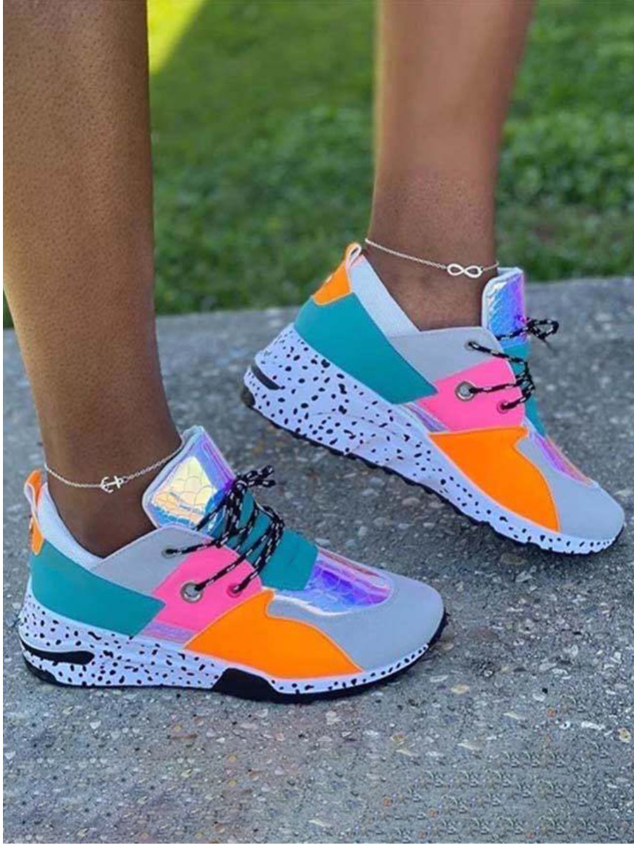 LW Sporty Color-lump Blue Sneakers