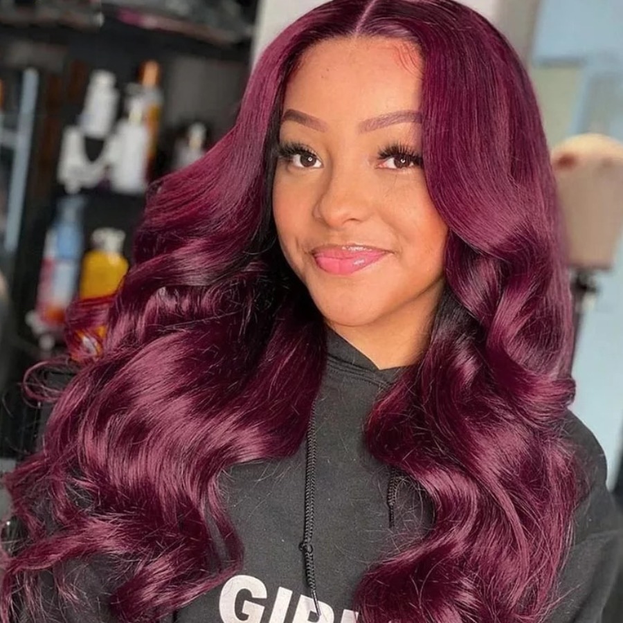 

Lovely Casual Curly Wine Red Wig