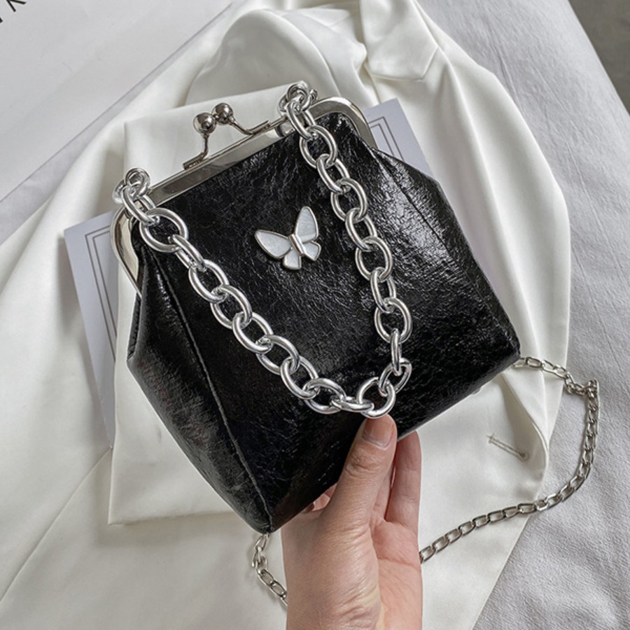

Lovely Casual Chain Strap Black Crossbody Bags