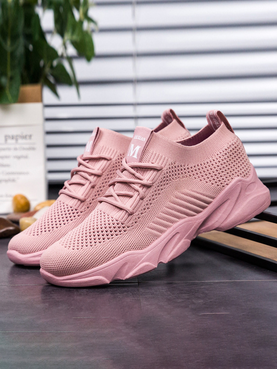 

Lovely Sporty Letter Print Pink Sneakers