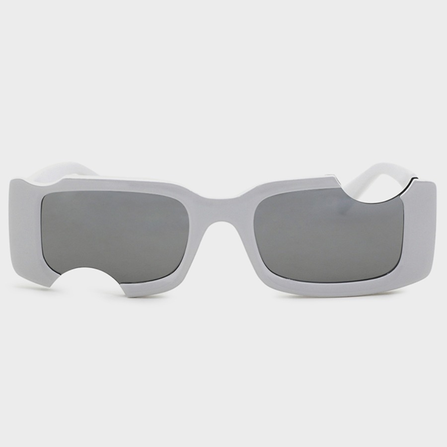 

Lovely Street Asymmetrical Frame White Sunglasses