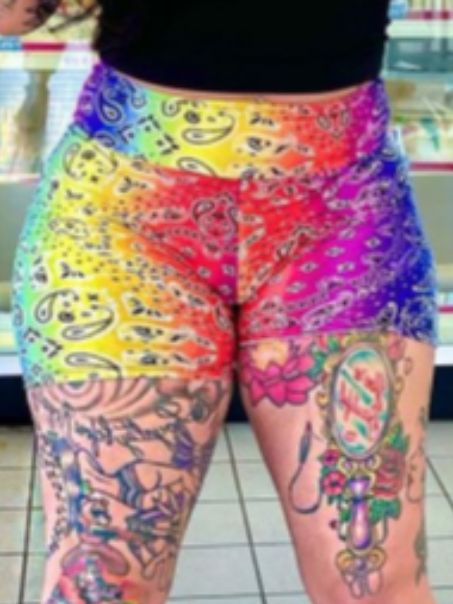 

LW BASICS Street Cashew Print Tie-dye Multicolor Shorts, Multi