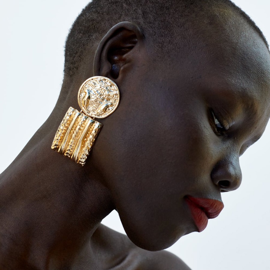 

Lovely Casual Coin Decoration Gold Earring