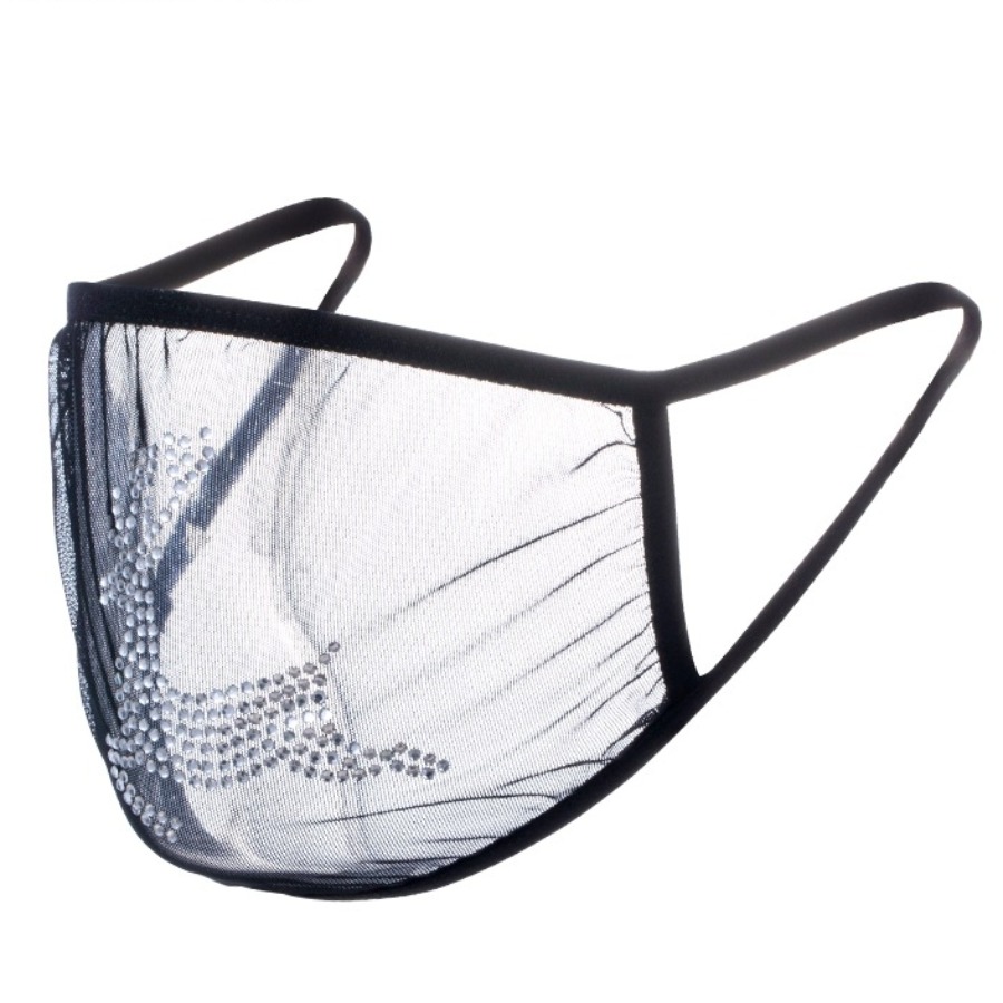 

Lovely Street See-through Silver Face Mask
