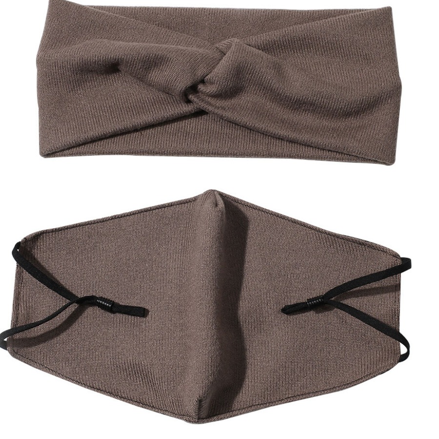 

Lovely Casual Dust-Proof Light Tan Face Mask(With Headband)