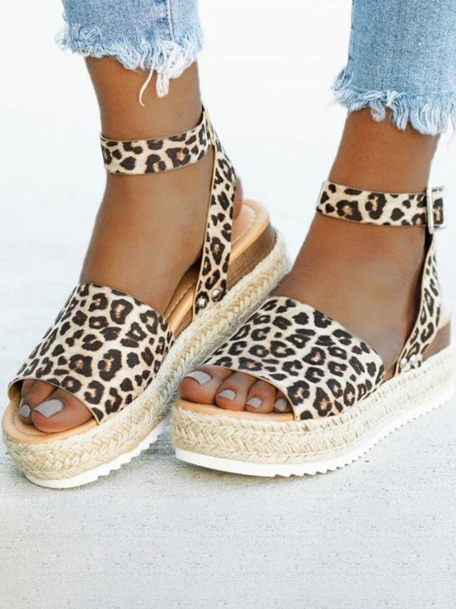 

Lovely Casual Leopard Print High Sole Platform Shoes