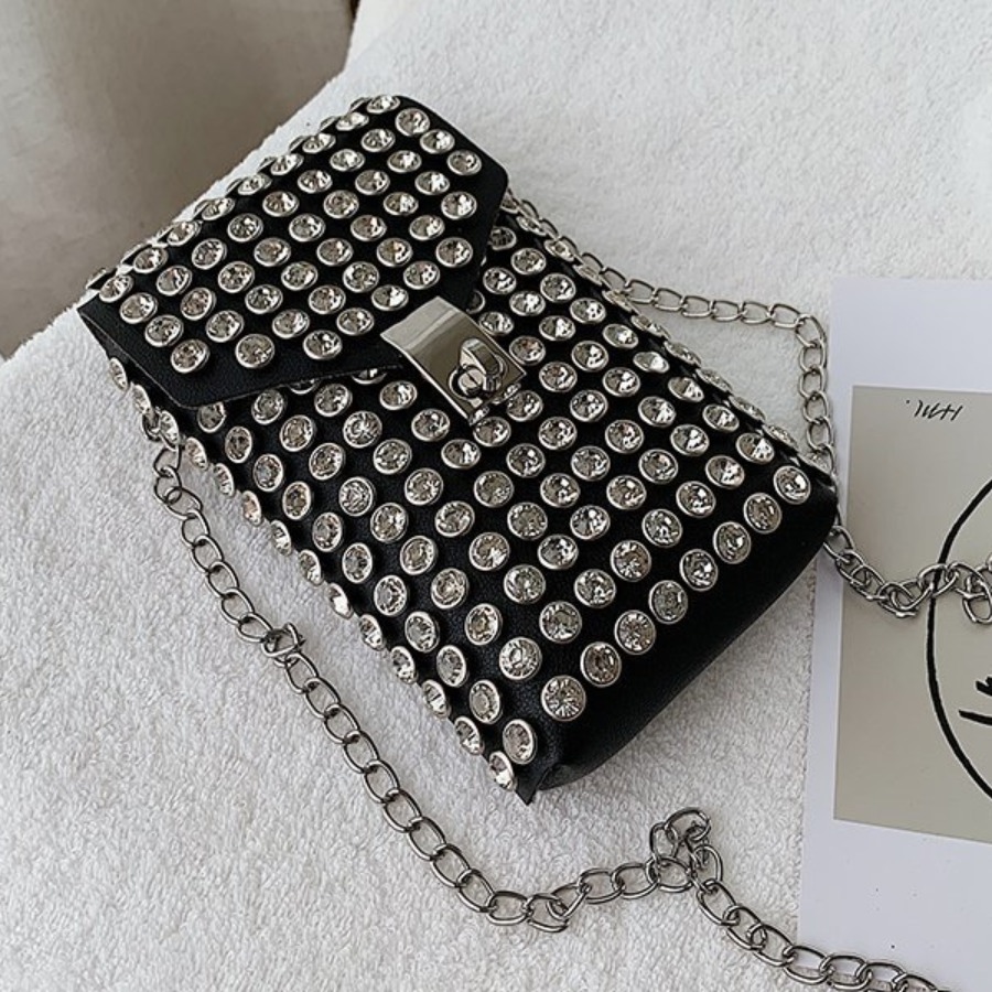 

Lovely Street Chain Strap Black Crossbody Bags