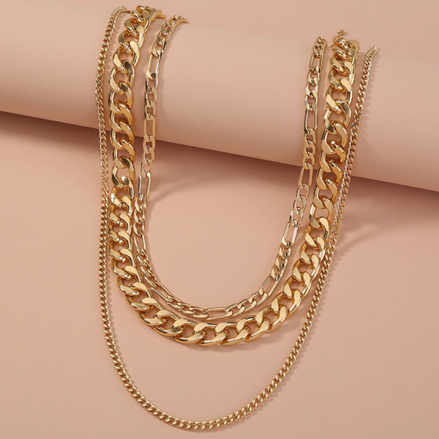 

Lovely Street Chain Gold Multilayer Necklace