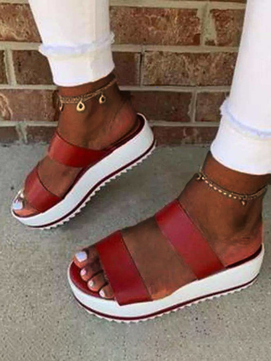 

Lovely Casual High Sole Red Platform Shoes