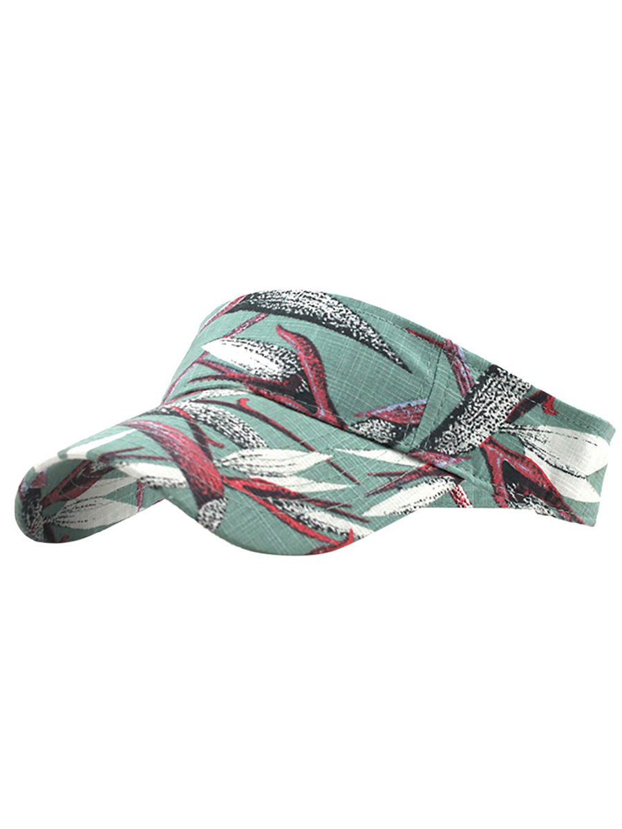 

Lovely Sporty Floral Print Green Hat