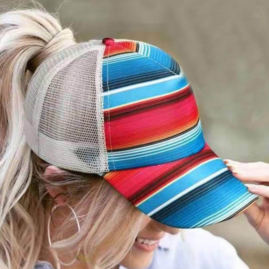 

LW Casual Striped Multicolor Hat, Multi