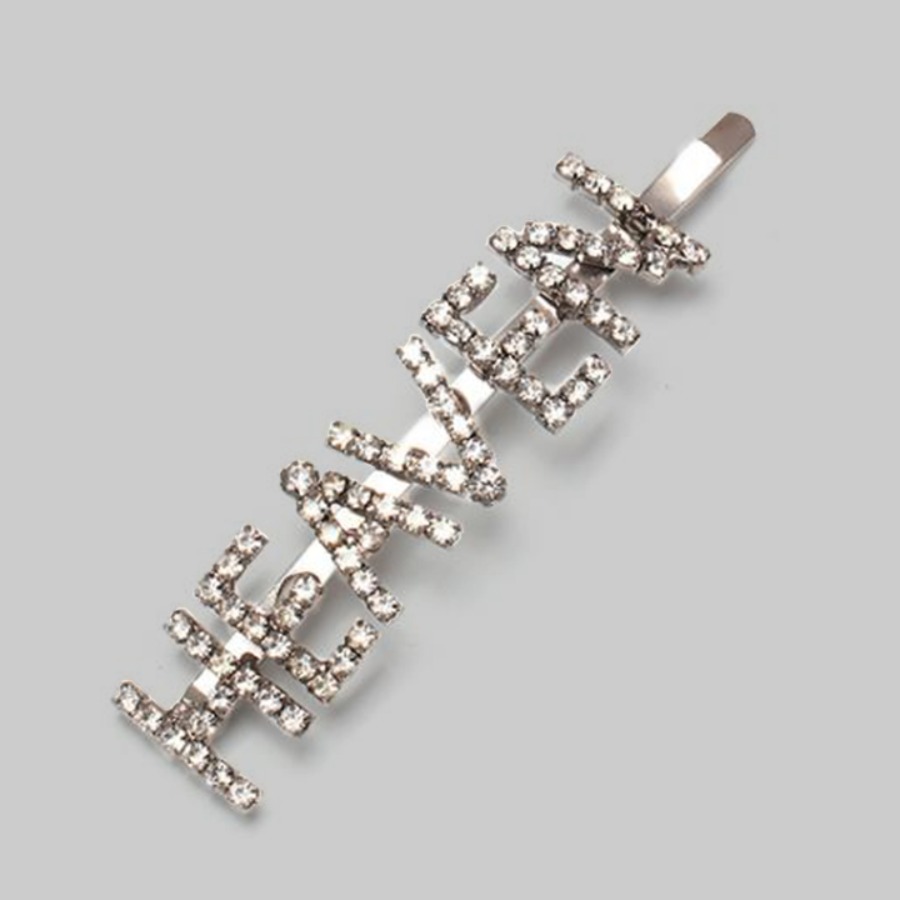 

Lovely Casual Letter Decoration Grey Hairpin