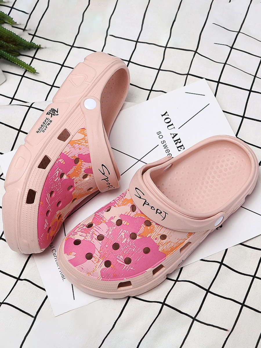 

Lovely Casual Letter Decoration Pink Slippers