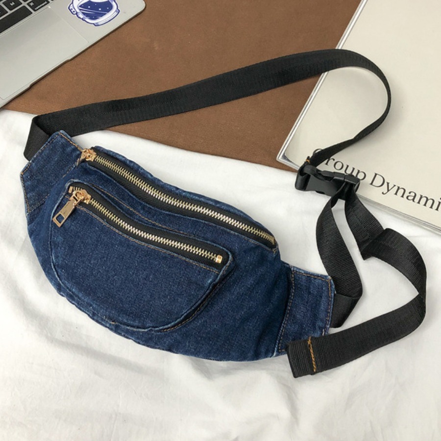 

Lovely Sporty Buckle Strap Deep Blue Bum Bag