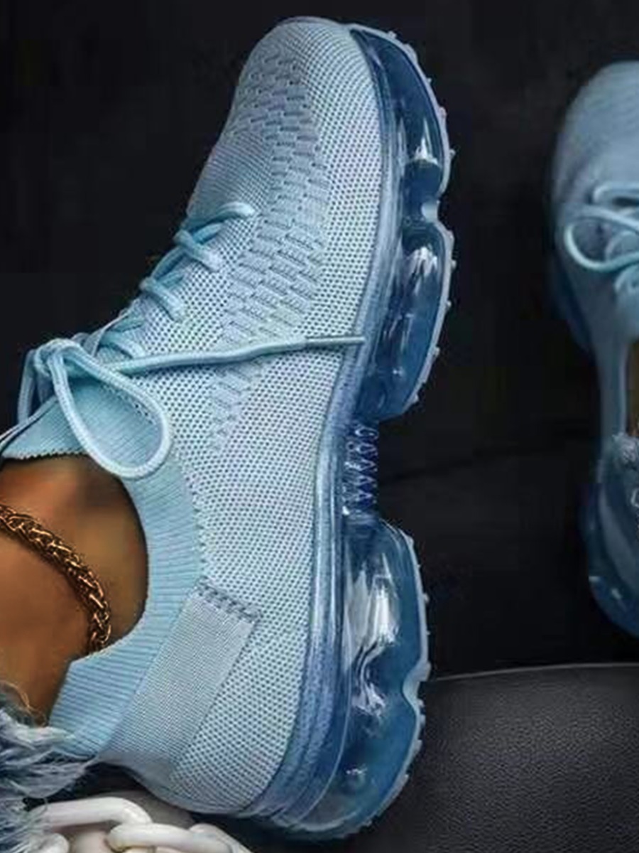 

Lovely Sporty Round-toe Baby Blue Sneakers