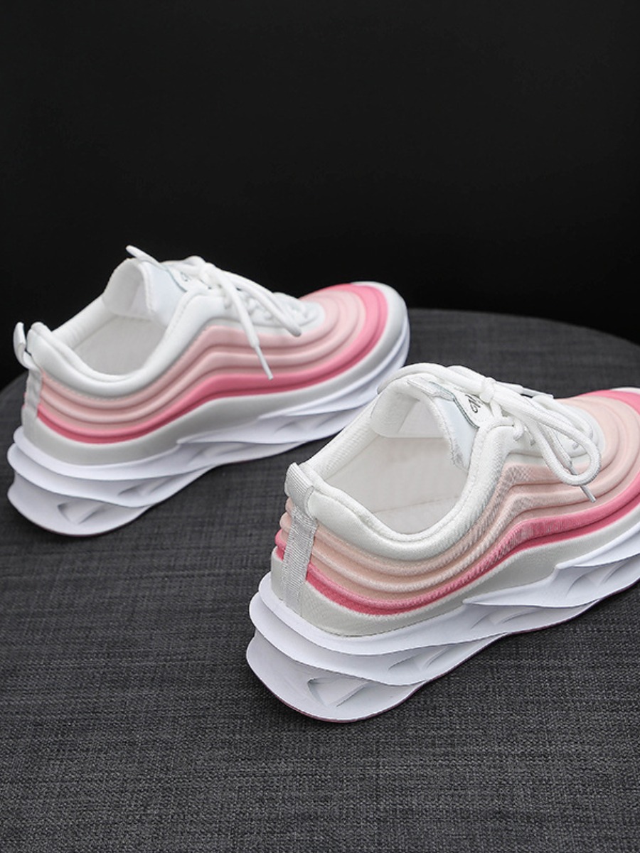 

Lovely Sporty Striped Pink Sneakers
