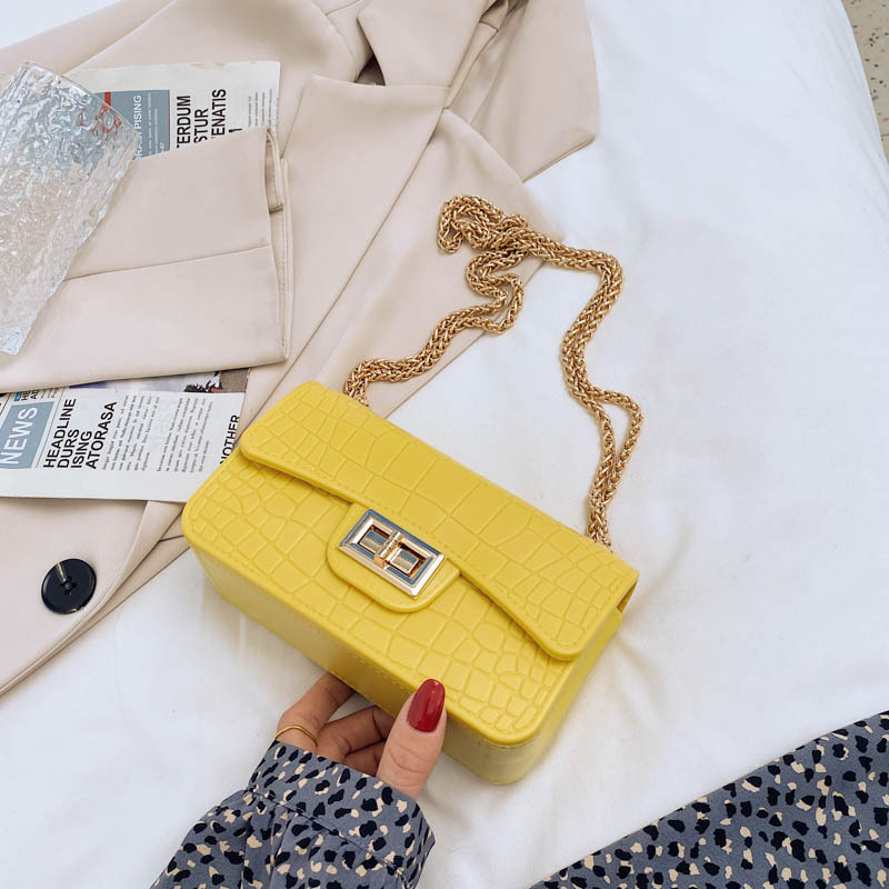 

Lovely Street Chain Strap Yellow Crossbody Bags