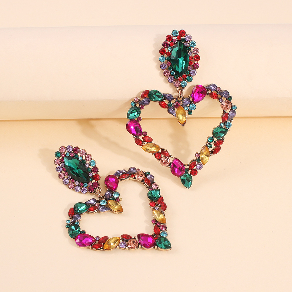 

LW Street Heart-shaped Multicolor Earring, Multicolor lattices
