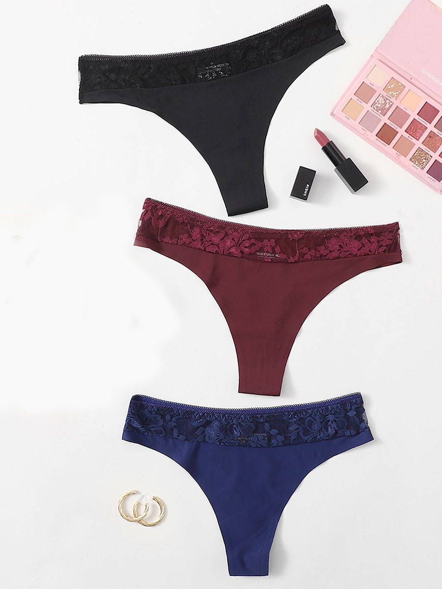 

LW SXY Floral Decoration Multicolor Panties, Multi