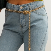 LW Casual Chain Decoration Gold Belt