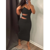 LW SXY Street V Neck Hollow-out Dress