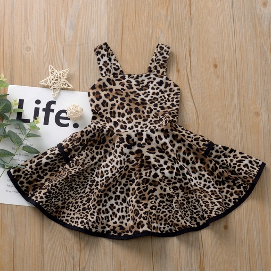

Lovely Girl Street Leopard Print Flounce Design Mini Dress
