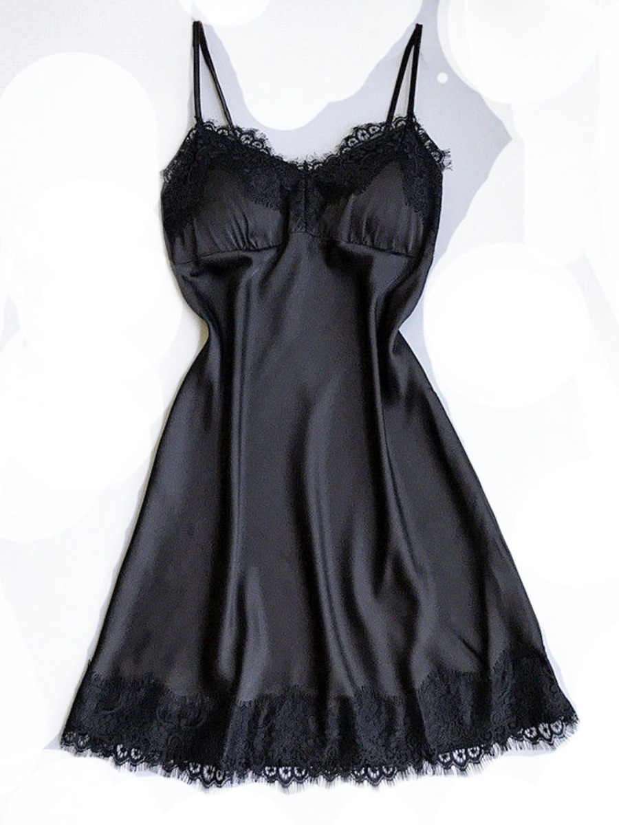 

LW SXY Lace Patchwork Black Babydoll