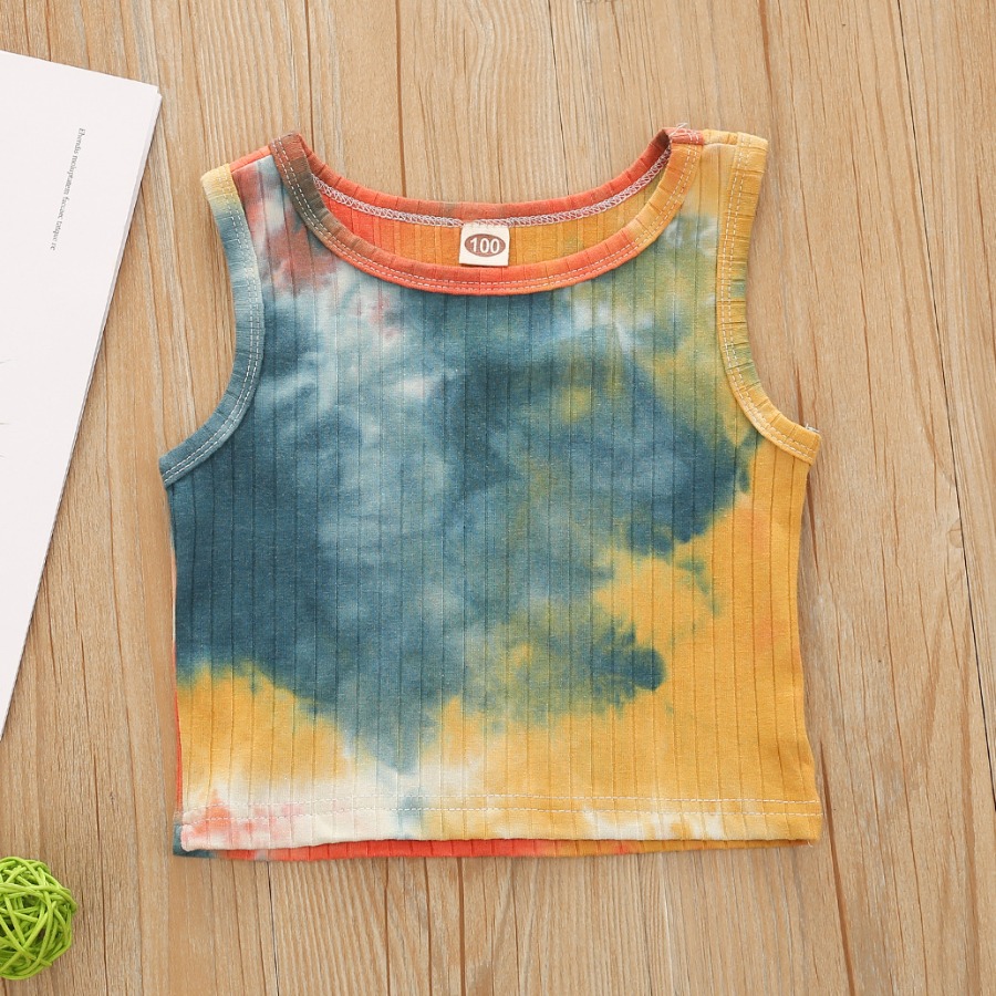

Lovely Girl Sporty Rib-Knit Tie-dye Multicolor Camisole, Multi