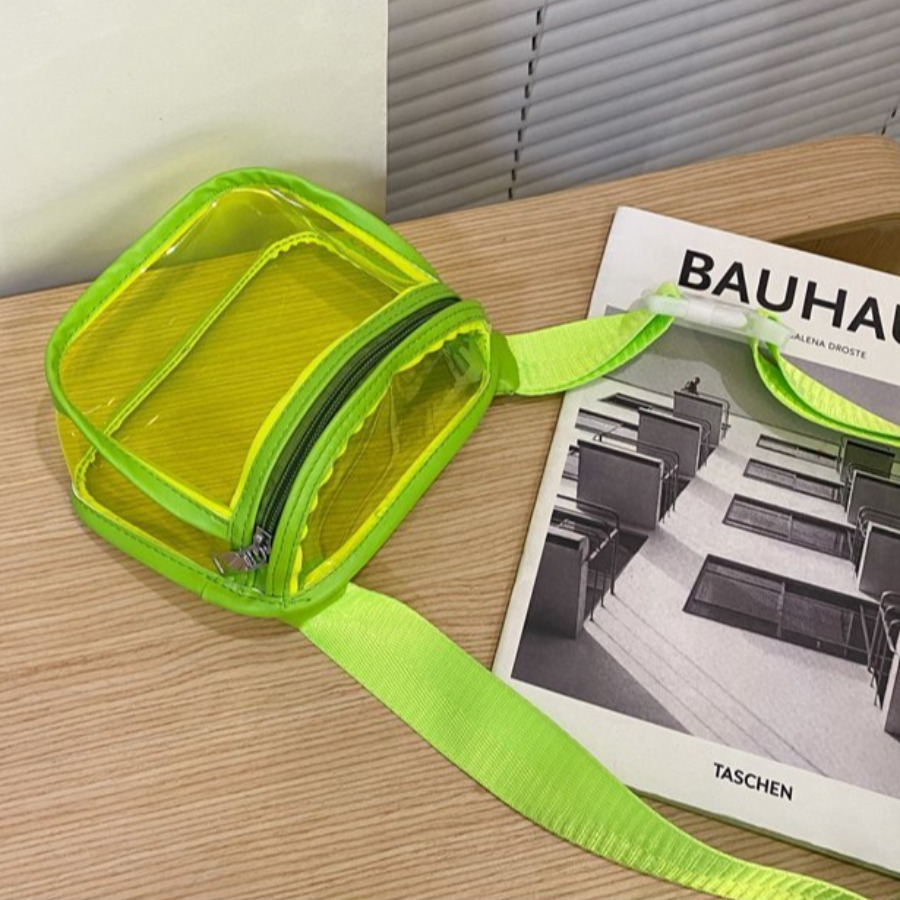 

Lovely Casual See-through Green Bum Bag