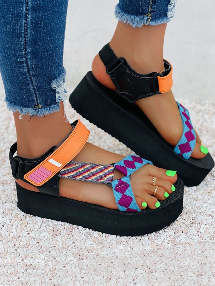 

Lovely Casual Velcro Orange Platform Shoes