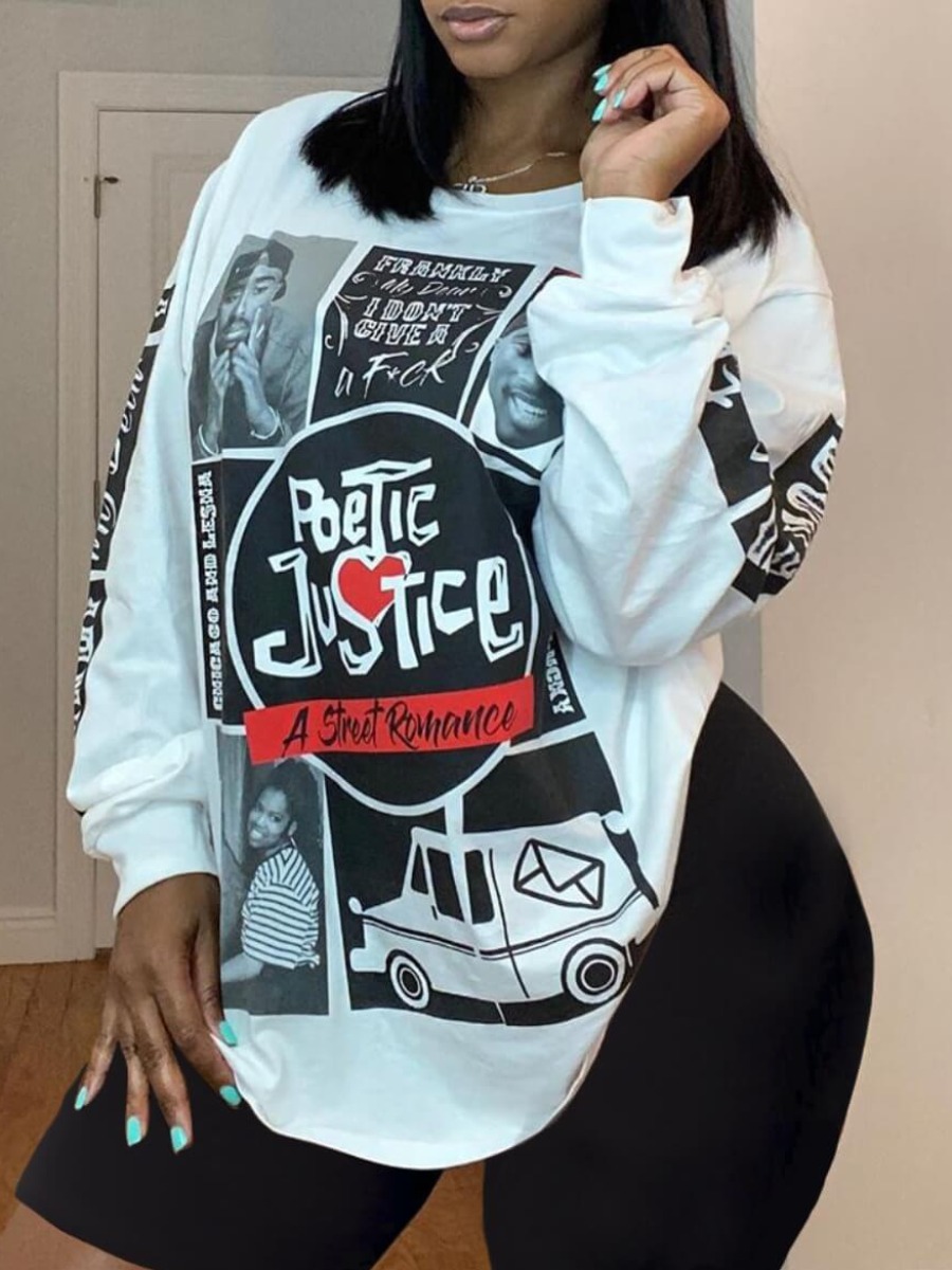 

LW Casual O Neck Print Black Two Piece Shorts Set