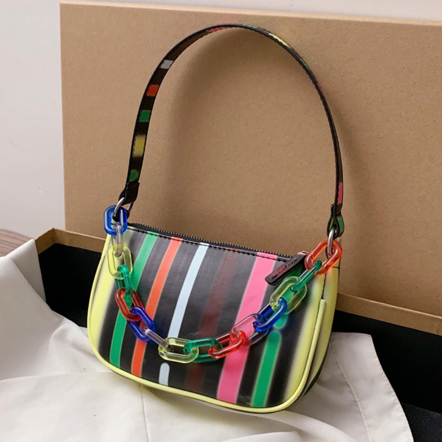 

LW Casual Striped Black Shoulder Bag