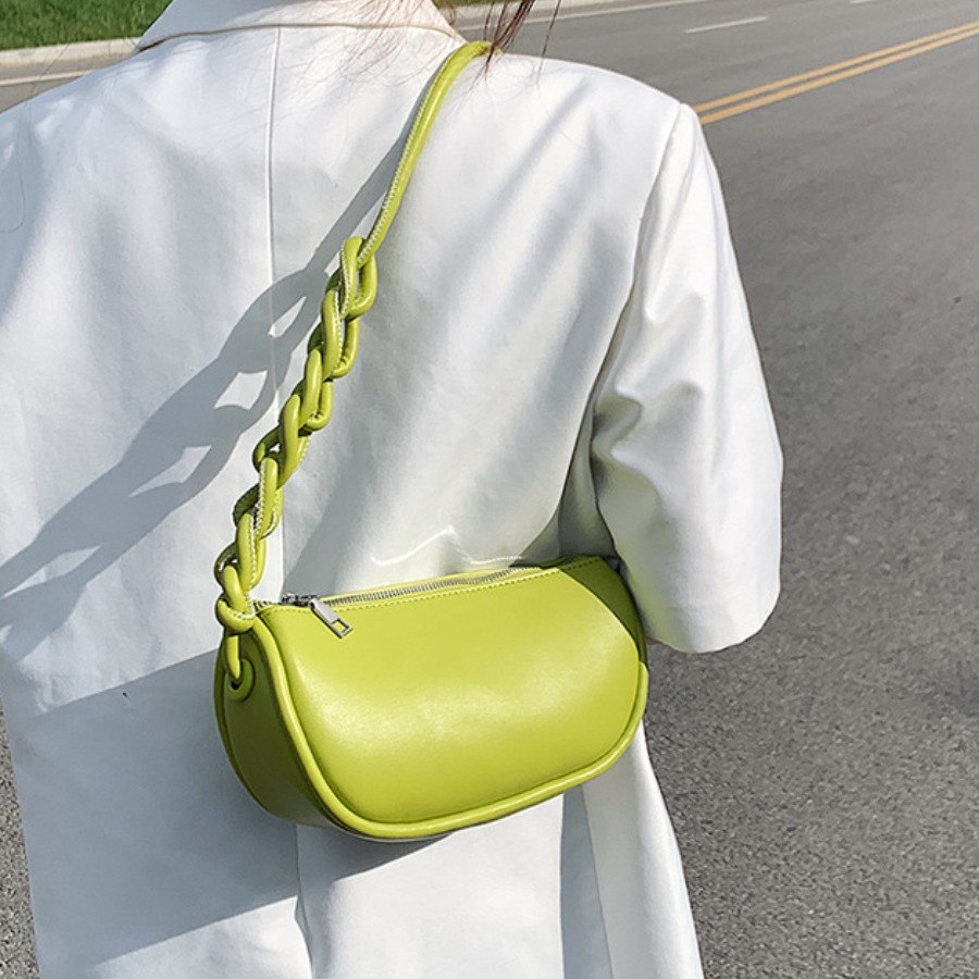 

LW Casual Fold Design Green Shoulder Bag