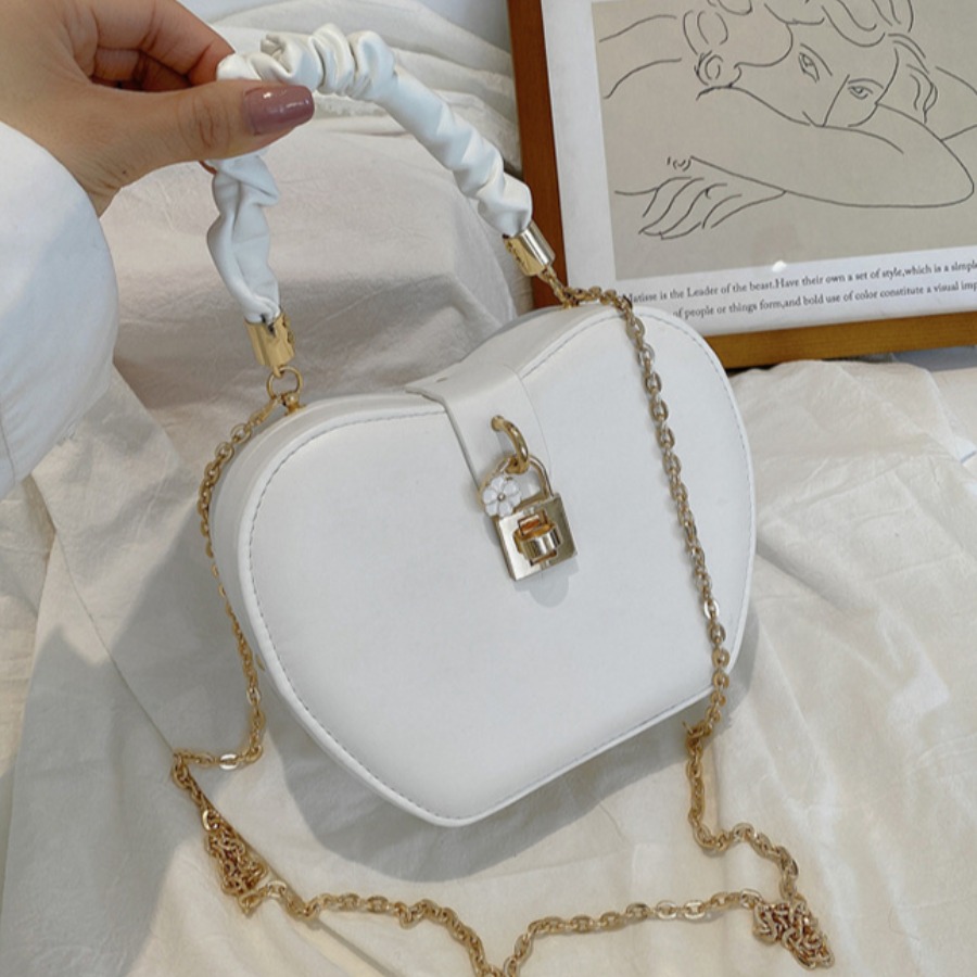 

LW Street Chain Strap White Crossbody Bag
