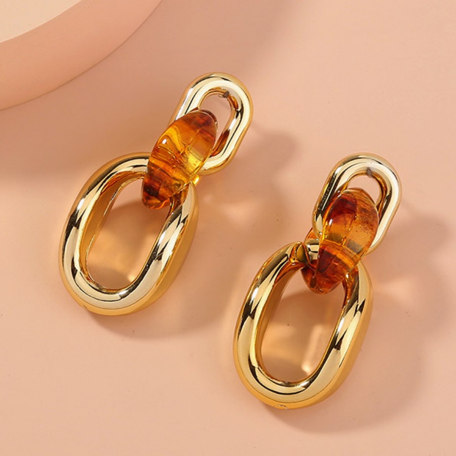 

Lovely Casual Hollow-out Gold Earring