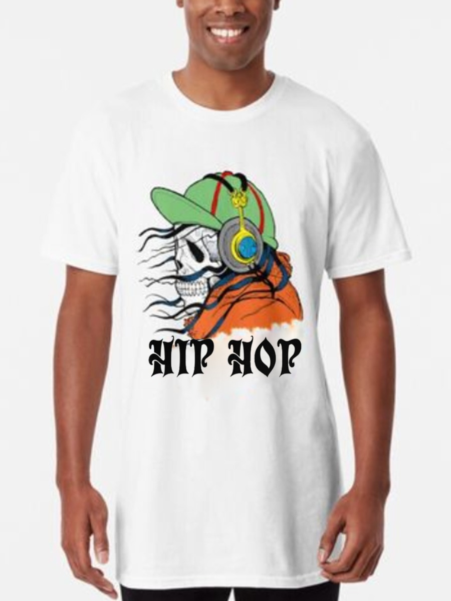 

Lovely Men Casual Cartoon Letter Print White T-shirt