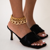 LW Street Snake Bone Gold Multilayer Anklet