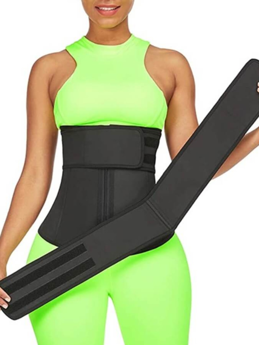 

LW BASIC Casual Patchwork Black Waist Trainer