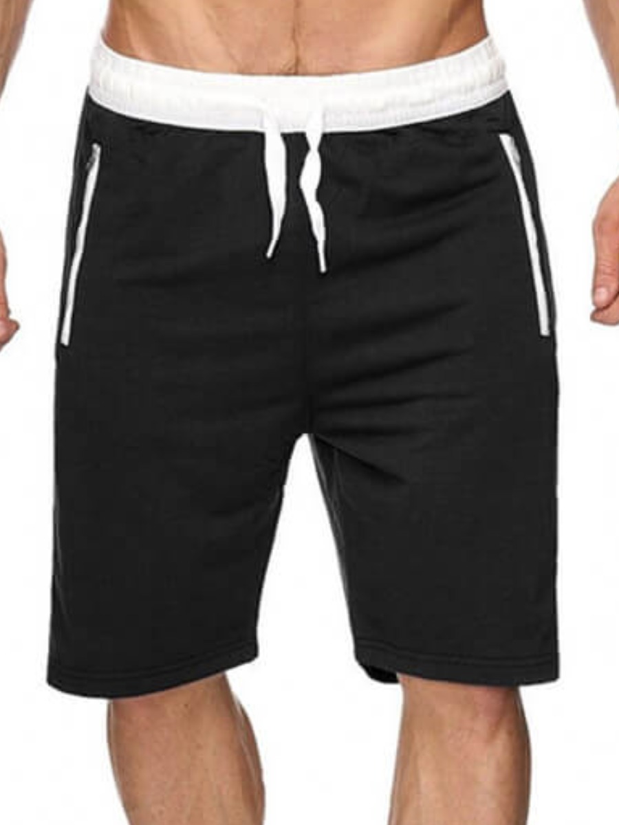 

LW Men Sportswear Lace-up Black Shorts