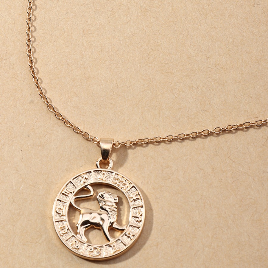 

Lovely Leo Casual Letter Costellation Maize Necklace