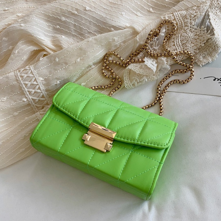 

LW Casual Chain Strap Green Crossbody Bag