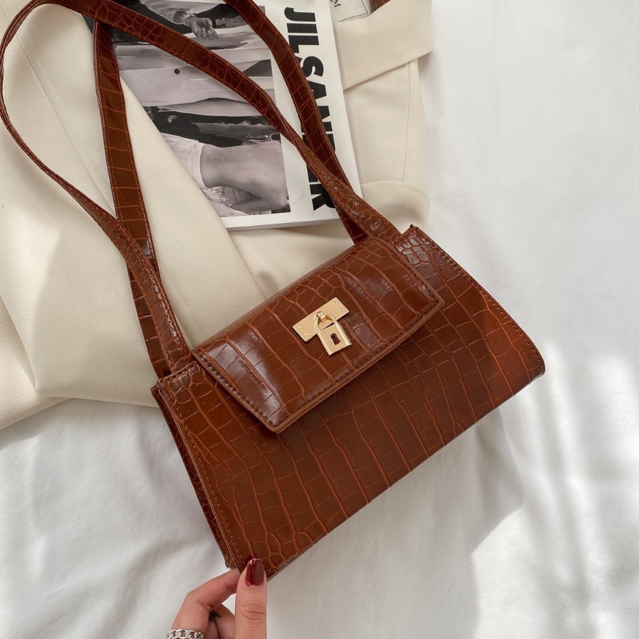 

Lovely Casual Stone Pattern Brown Shoulder Bag