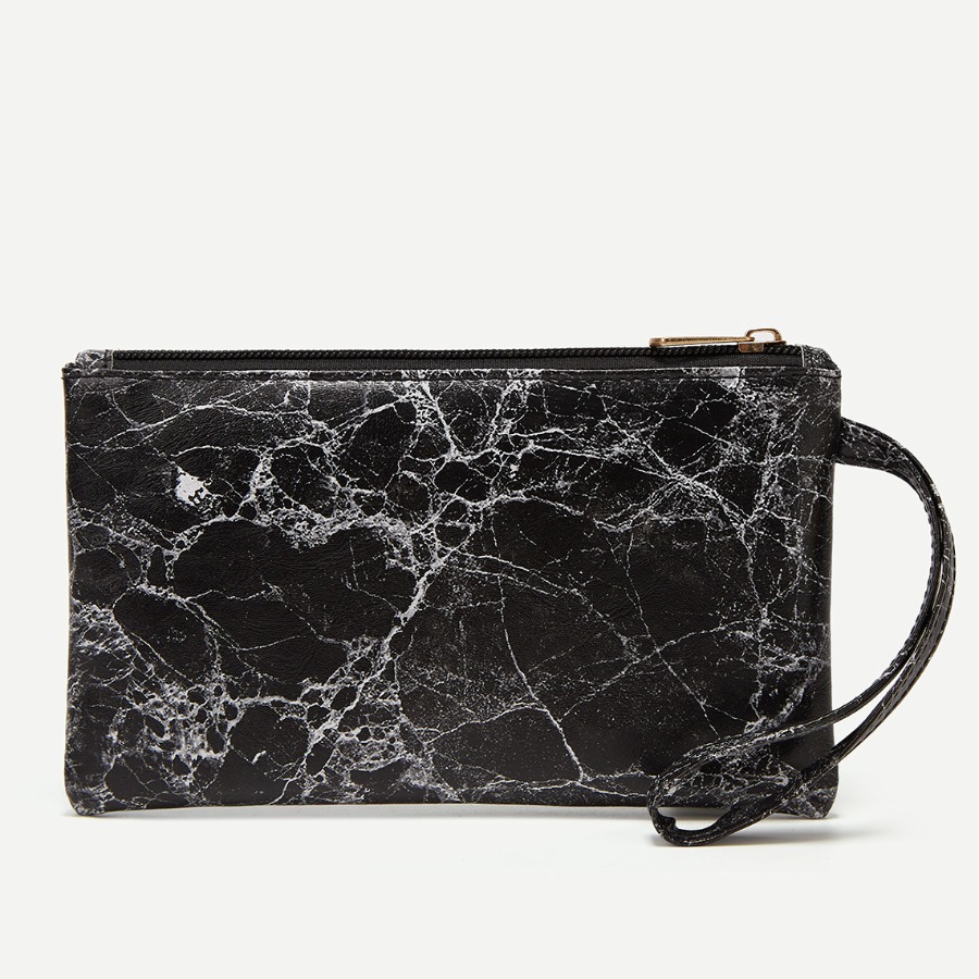 

LW Casual Rectangular Black Clutches Bag