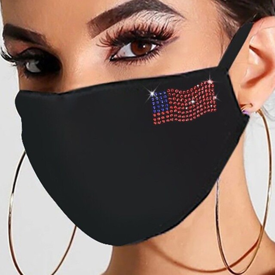 

LW COTTON Street Independence Day Black Face Mask