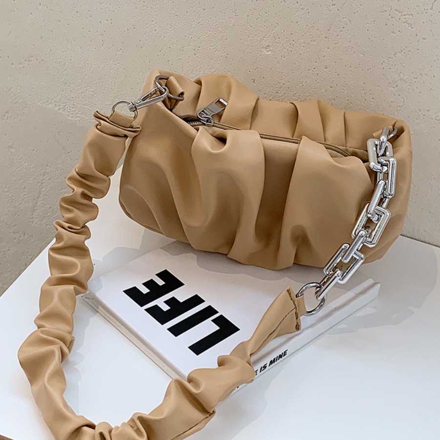 

LW Casual Fold Design Khaki Shoulder Bag