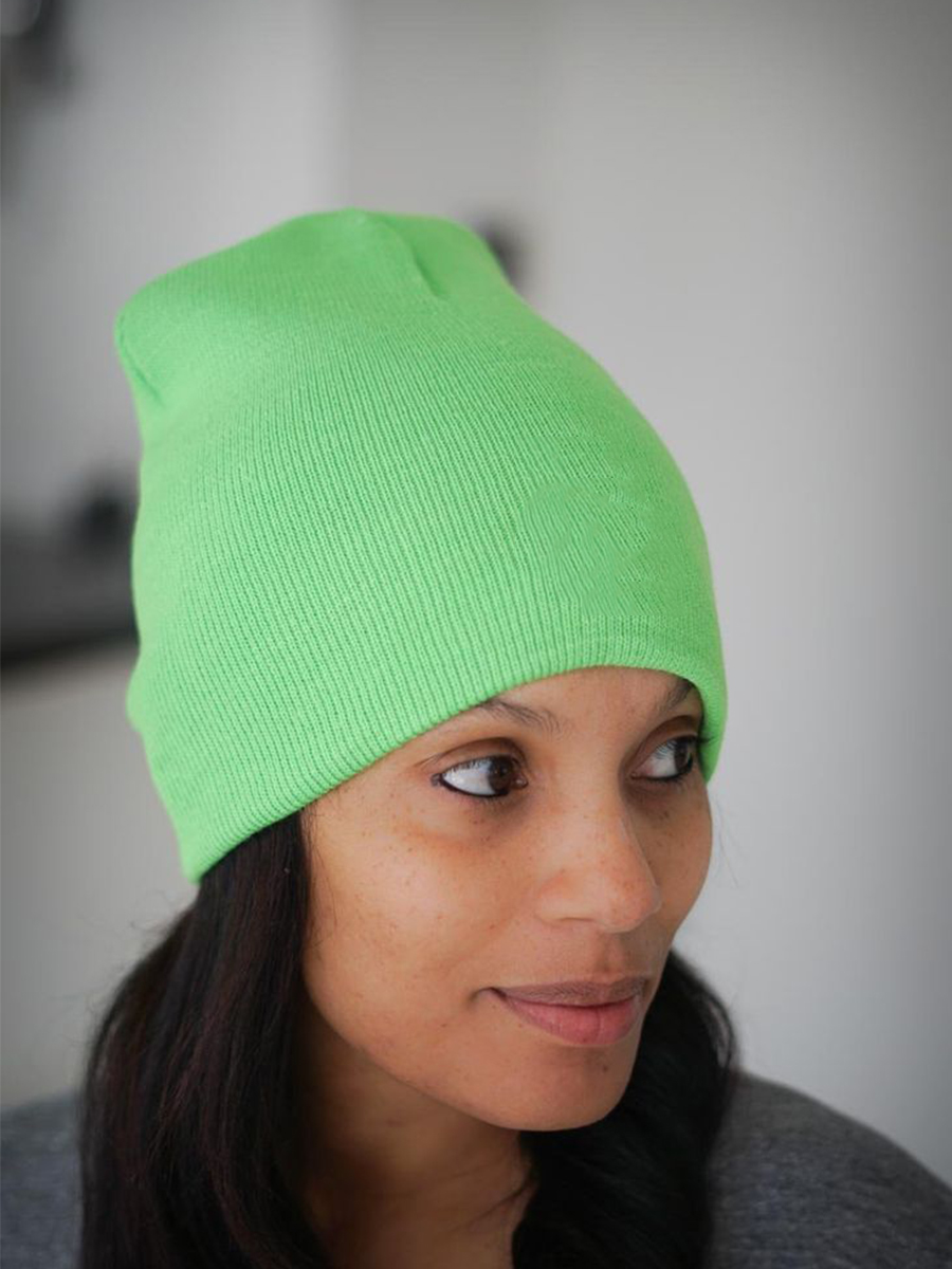 

LW Fold-up Brim Knit Hat, Green