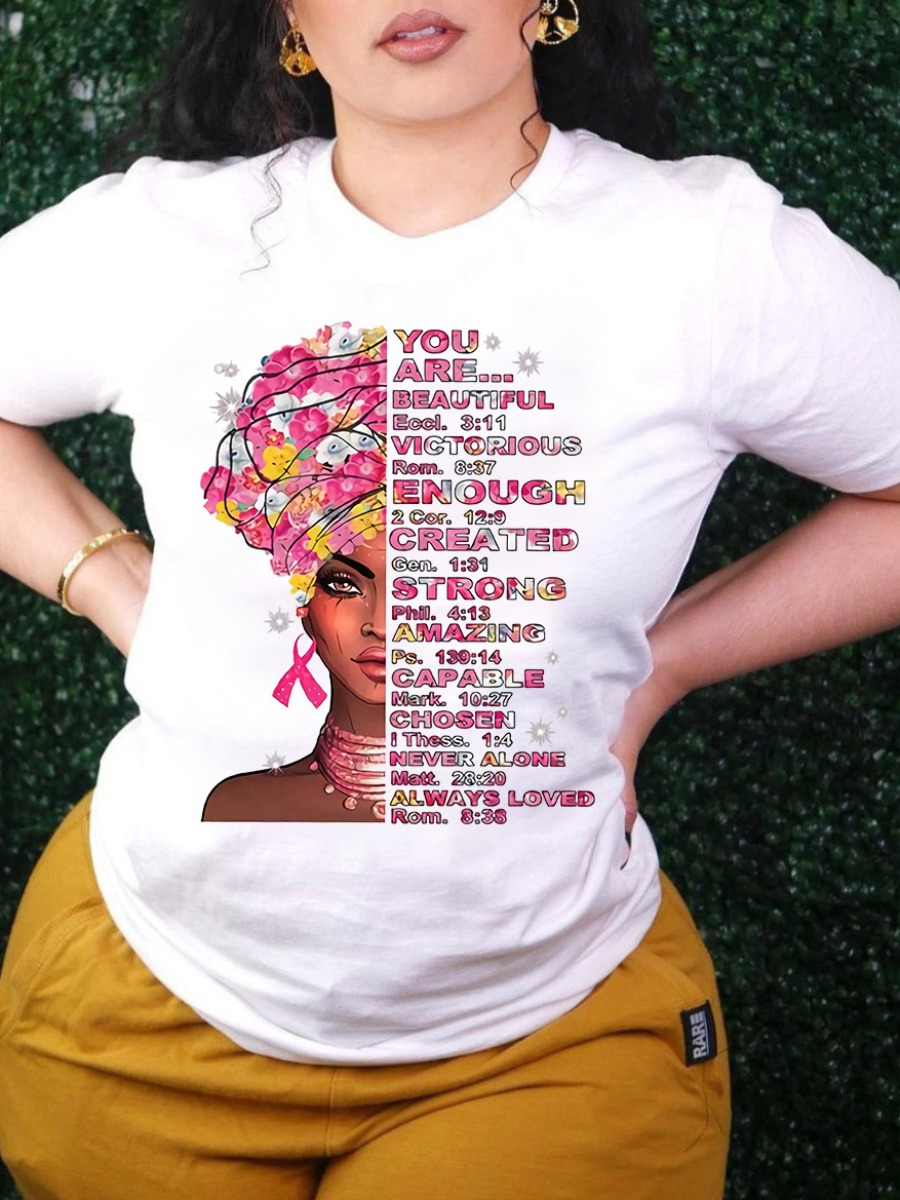 

LW BASICS Figure Letter Print T-shirt, White